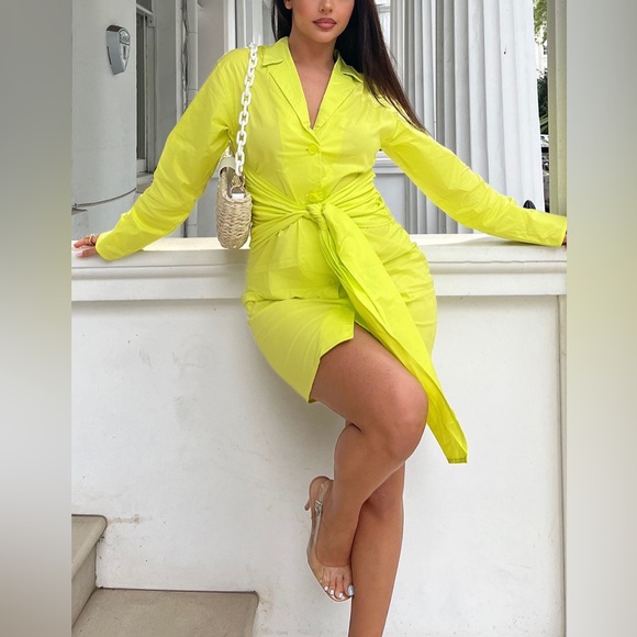 NWT FashionNova bright Future Shirt Dress - Picture 4 of 8